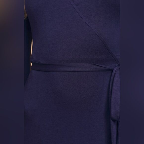 Lulu’s Size Small Garden District Navy Blue Wrap Maxi Dress NWT - Picture 6 of 13